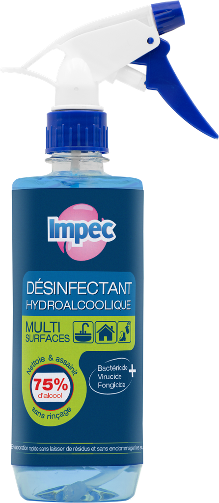 IMPEC Désinfectant hydroalcoolique - spray multi surfaces (500ml)