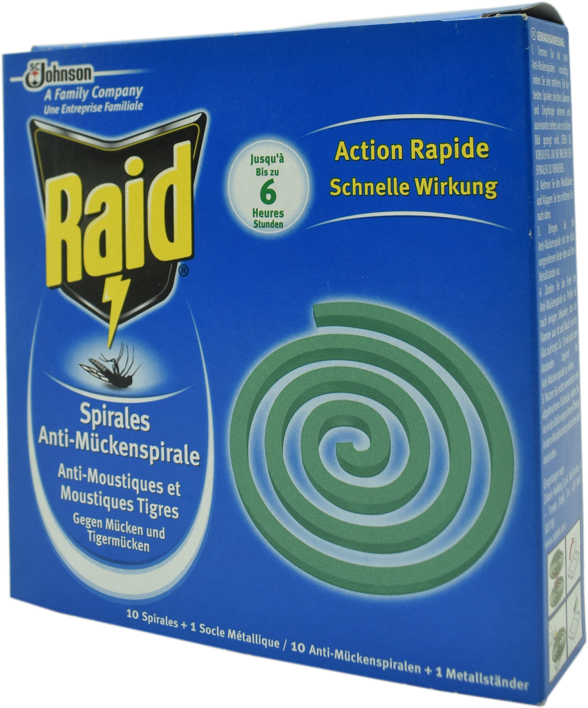 RAID Spirales anti moustiques (x10)