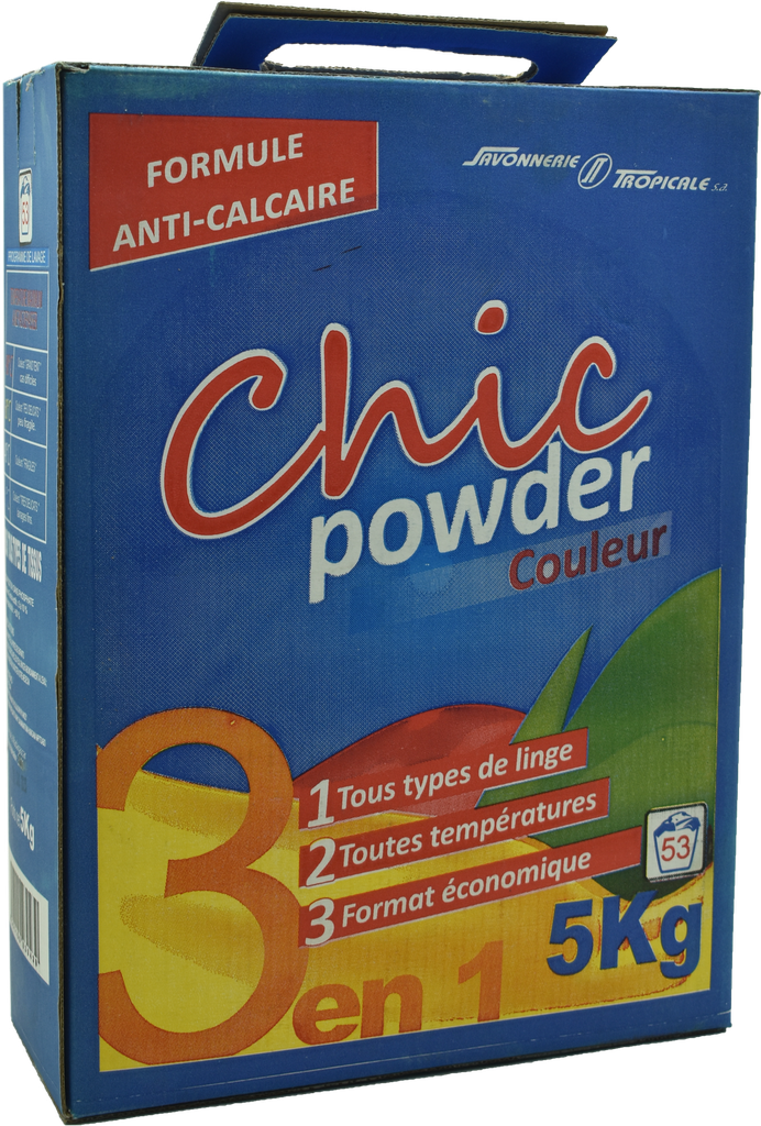CHIC POWDER Lessive poudre machine - Couleur (5kg)