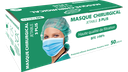 [IP462] SM Masque chirurgical BFE 98% - 3 plis bleu (boite de 50)