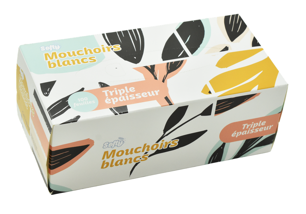 SOFTY Mouchoirs - en papier prem 100 feuilles (boîte jungle x3 plis)