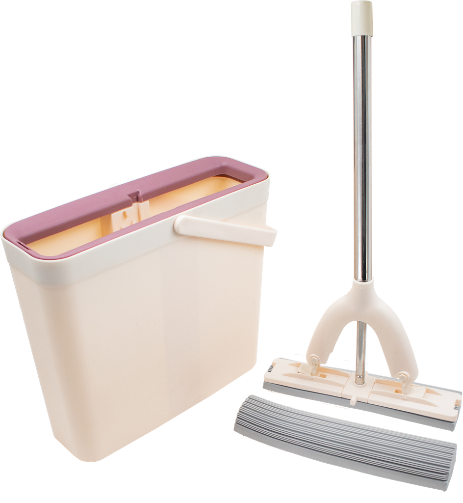 Balai absorbant auto-essorable avec seau