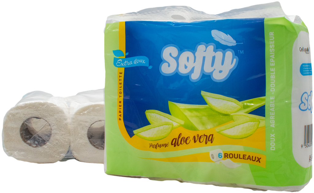 SOFTY Papier toilette - Aloe vera (pack de 6)