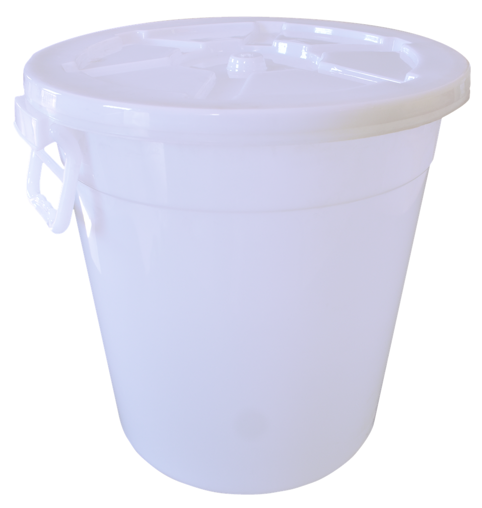 ZC Bac blanc avec couvercle (60L)