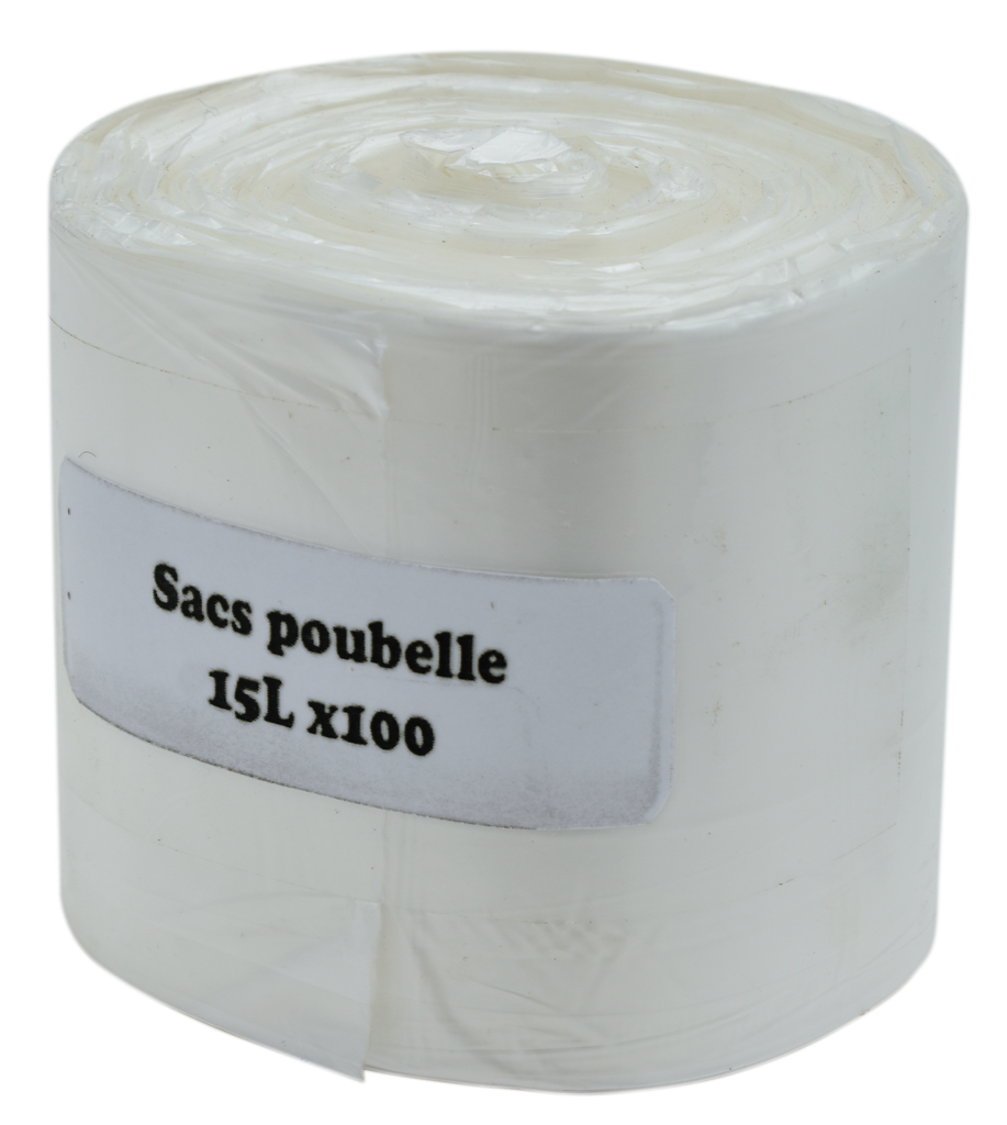 MM Sacs poubelle - transparent 15L (x100)