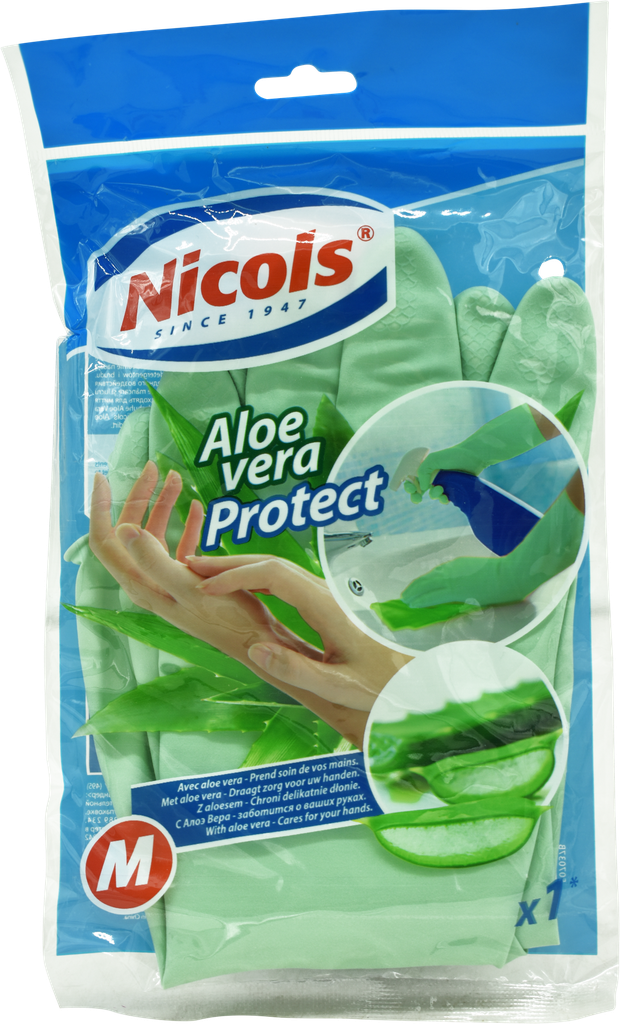 NICOL'S Gants de ménage en latex - parfumé aloe vera