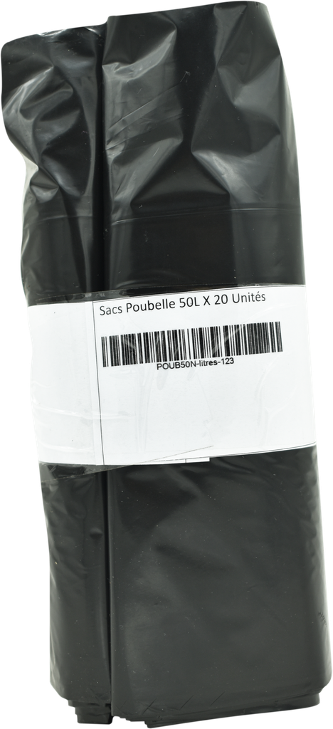 CONTINENTE Sacs poubelle - noir 50L (x20)