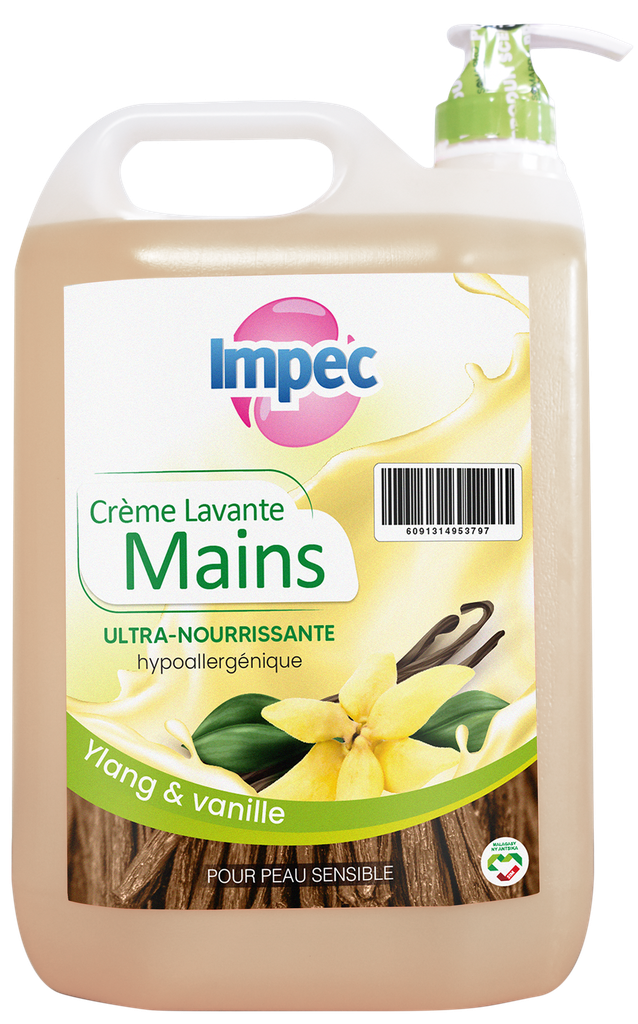 IMPEC Crème lavante avec pompe - Ylang Vanille (5L)