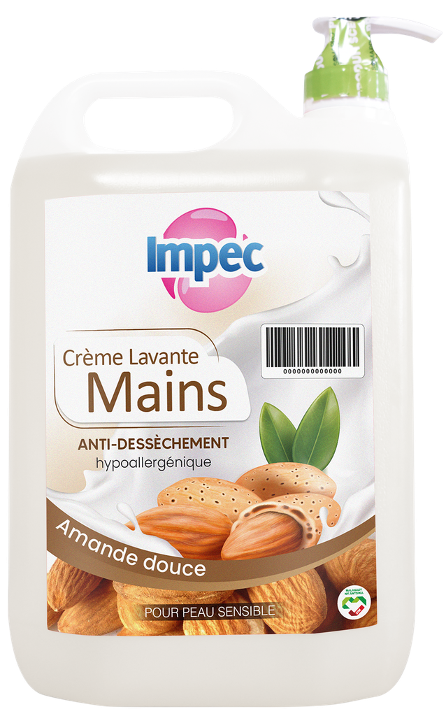 IMPEC Crème lavante avec pompe - Amande douce (5L)
