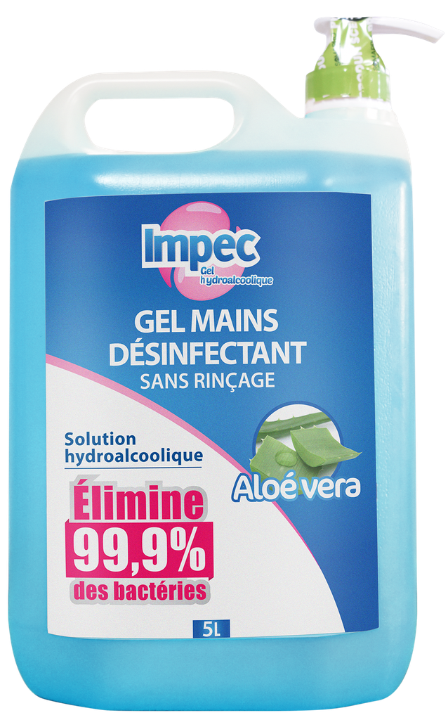 IMPEC Gel Hydroalcoolique avec pompe (5L)