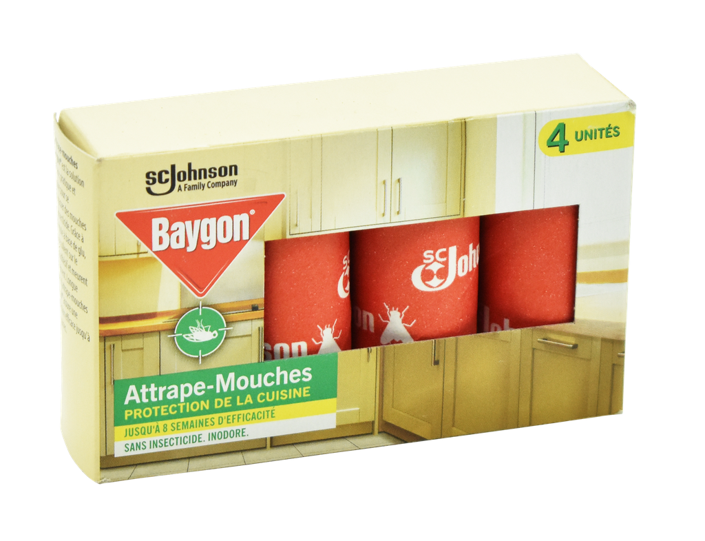 BAYGON Papier attrape mouche (x4)