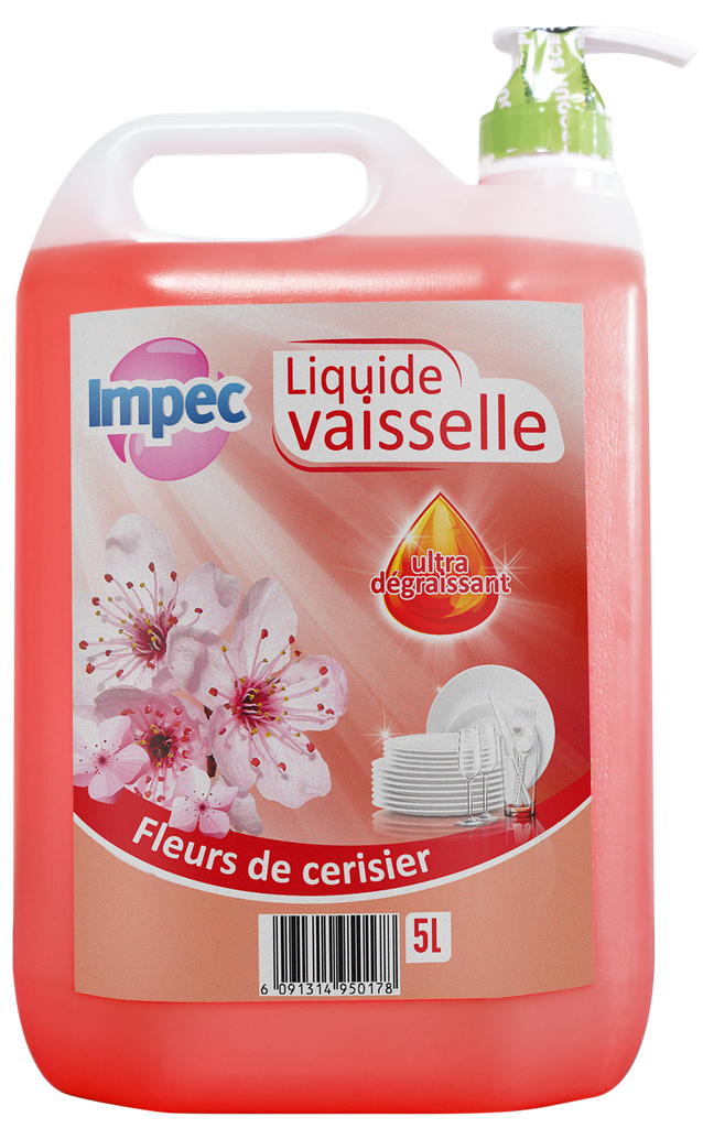 IMPEC Liquide Vaisselle avec pompe - Fleurs de cerisier (5L)