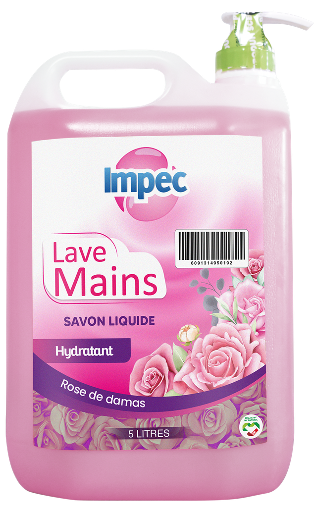 IMPEC Lave mains avec pompe - Rose de Damas (5L)
