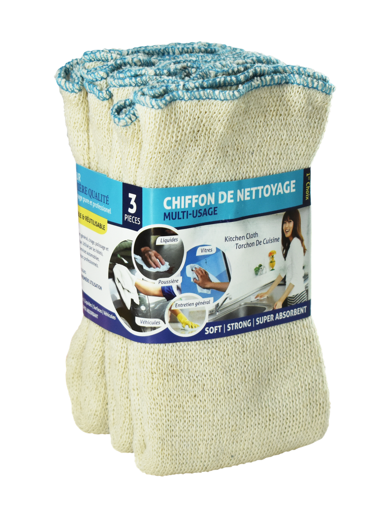 BRITEX Torchon nettoyant multi usage - double épaisseur (x3)