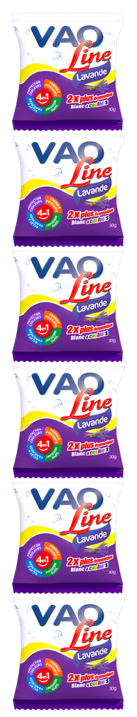 VAO Line - Savon poudre lavande 30g (chapelet de 6)