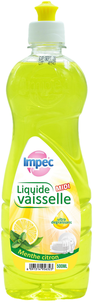IMPEC Liquide vaisselle - Menthe citron midi (500ml)