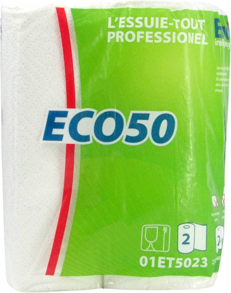 ECO50 Essuie-tout - professionnel blanc (x2 rlx)