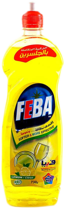 FEBA Liquide vaisselle - concentré Citron (730g)