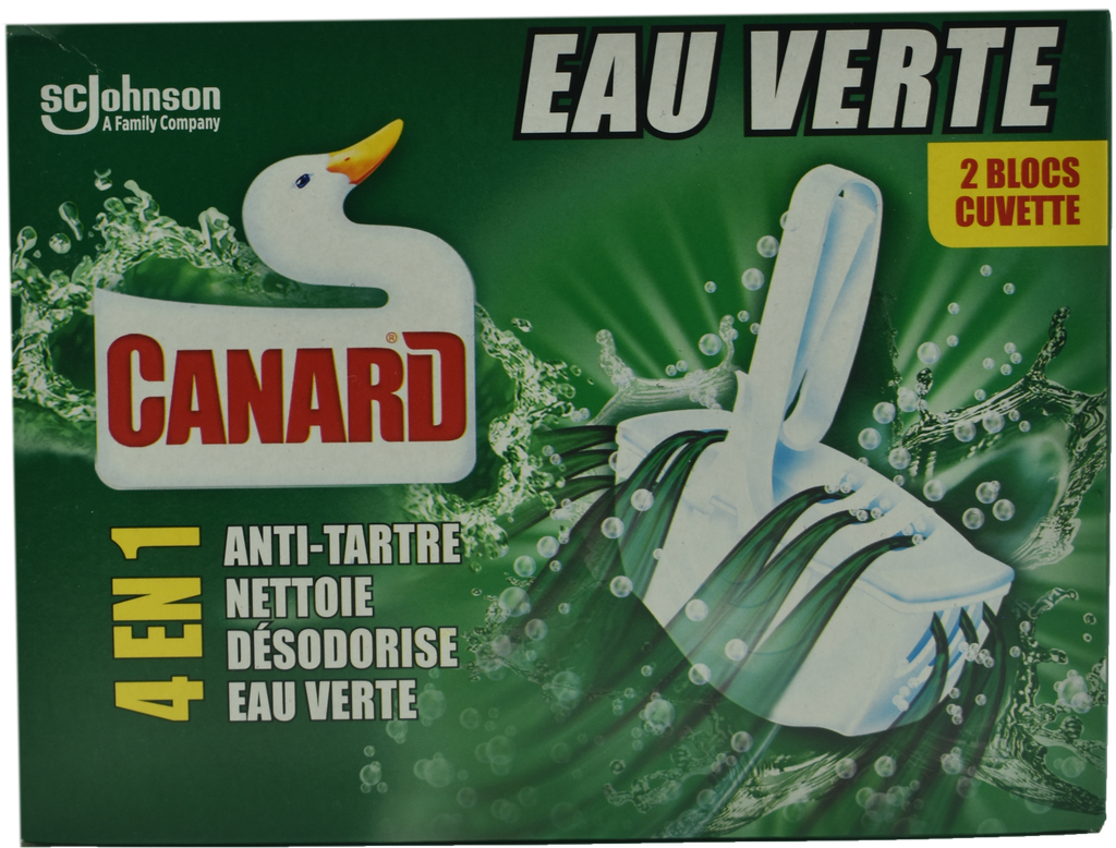 CANARD Bloc WC cuvette - fraîcheur eau verte (2x40g)