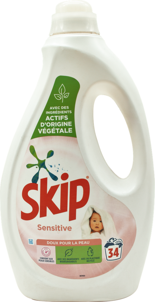 SKIP Lessive liquide - sensitive 34 lavages (1,7L)