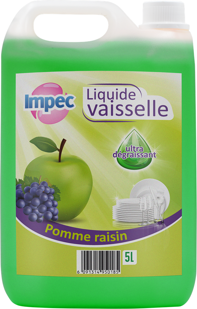 IMPEC Liquide Vaisselle - Pomme raisin (5L)