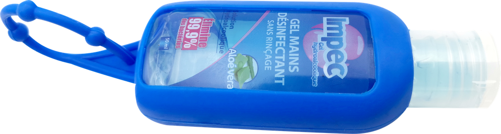 SM Support silicone - pour gel hydroalcoolique 50ml Bleu