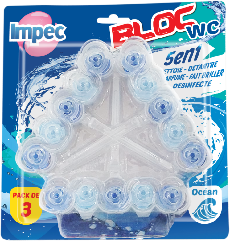 IMPEC Bloc WC - Océan (pack de 3)