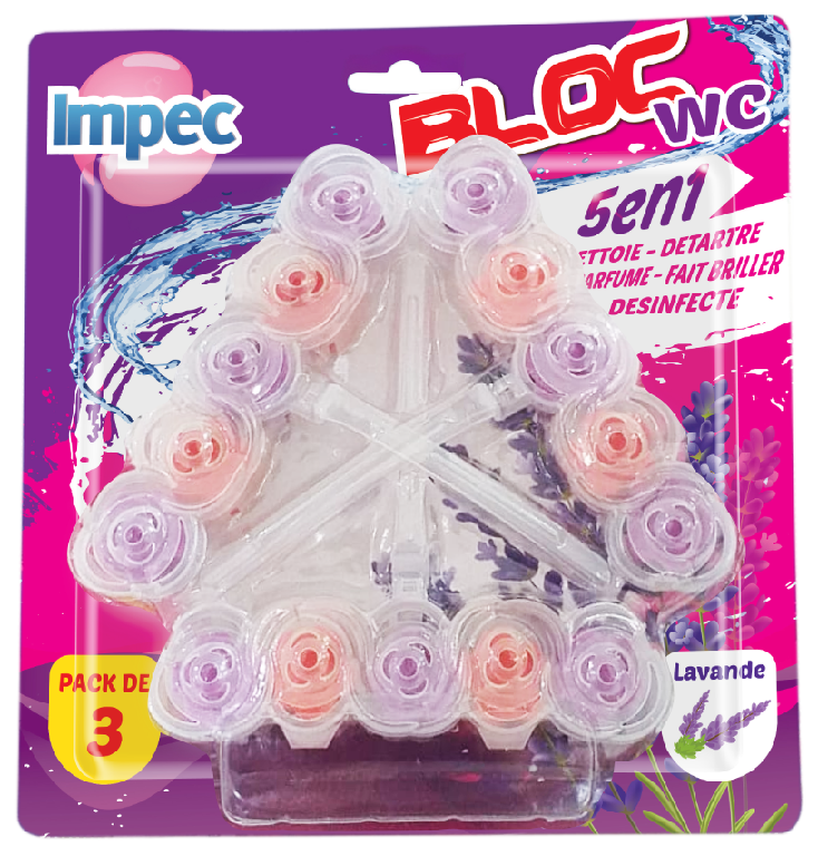 IMPEC Bloc WC - Lavande (pack de 3)