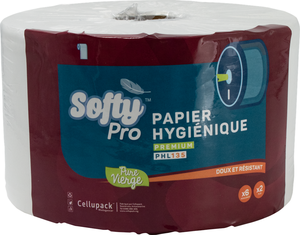 SOFTY Papier Hygiénique - 135 Lisse Premium