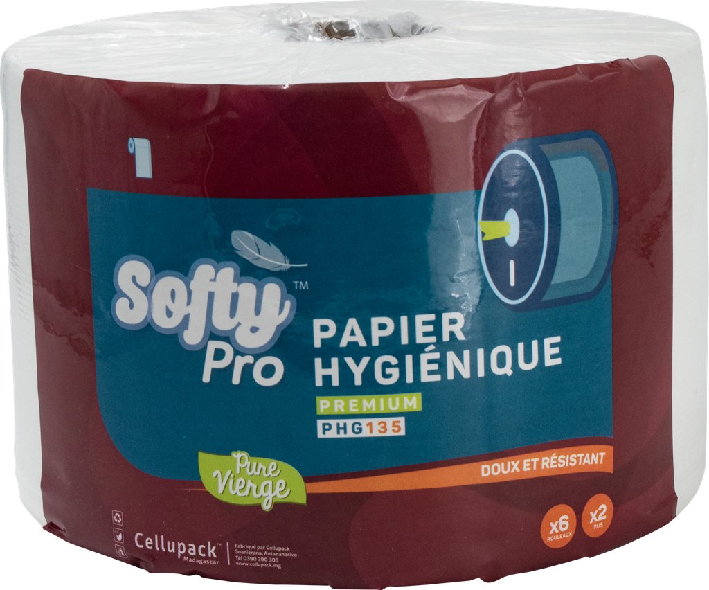 SOFTY Papier Hygiénique - 135 gaufré Premium