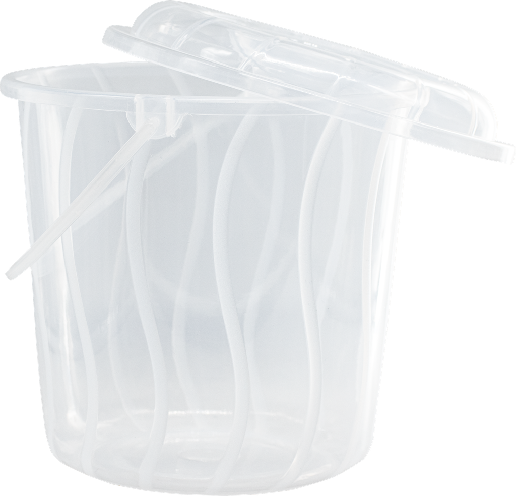 SM Seau avec couvercle - 20 Litres Couleur Transparent