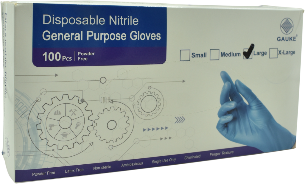 GAUKE Gants Nitrile - taille L (boîte de 50 paires)
