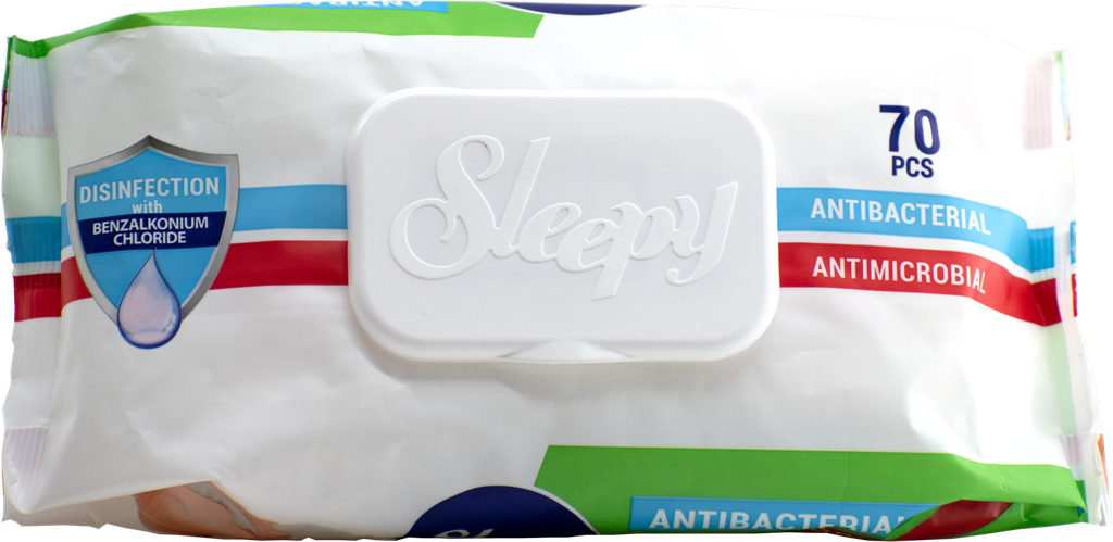 SLEPPY Lingette antibactérienne (Paquet de 70)