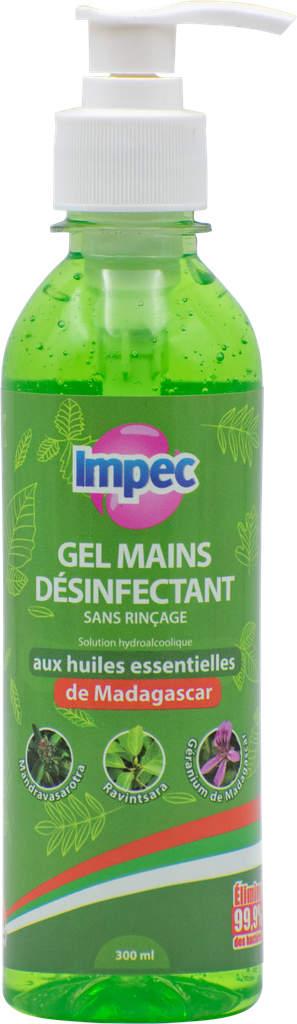 IMPEC Gel hydro-alcoolique - aux Huiles essentielles (300ml)