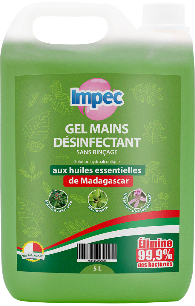 IMPEC Gel hydro-alcoolique - aux Huiles essentielles (5L)
