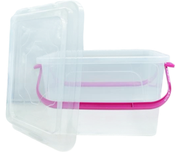 [PA888] SM Boîte transparente - avec couvercle et anse (25L)