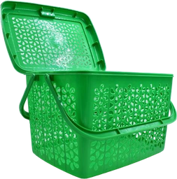 [PA889] SM Panier opaque à motif - avec couvercle et anse (25L)