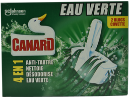 [PA244] CANARD Bloc WC cuvette - fraîcheur eau verte (2x40g)