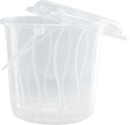 [PA452] SM Seau avec couvercle - 20 Litres Couleur Transparent