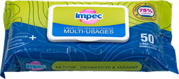 [IP406] IMPEC Lingettes désinfectantes multiusage (50 pièces)