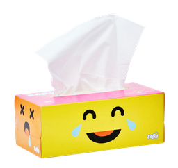 [PA615] SOFTY Mouchoirs - en papier prem 100 feuilles (boîte émoticone x3 plis)