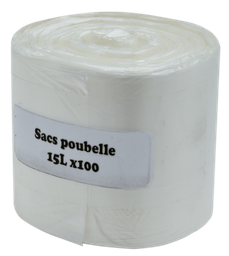 [PA667] MM Sacs poubelle - transparent 15L (x100)